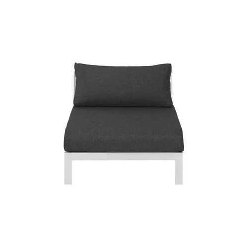 White Newport Aluminium Outdoor Armless Chair