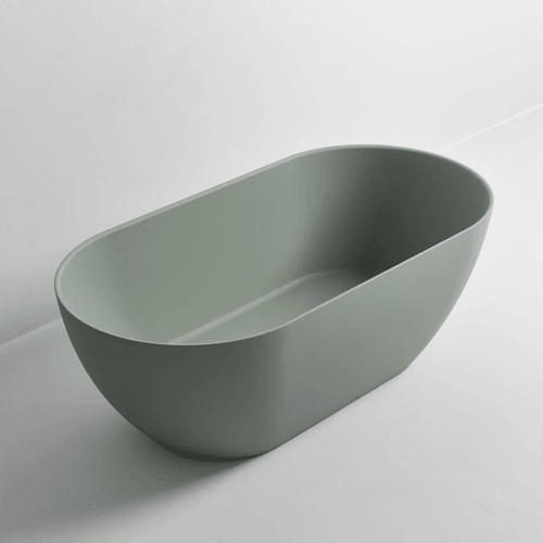 Sage Green Villastone Halo 1700 Freestanding Bath
