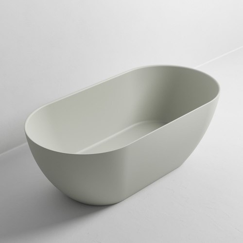Light Grey Villastone Halo 1700 Freestanding Bath