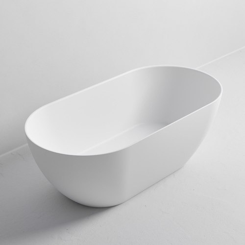 Matte White Villastone Halo 1500 Freestanding Bath
