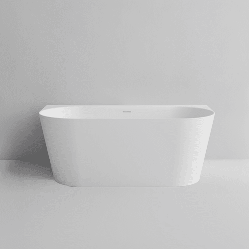 Matte White Villastone Lineare 1500 Back to Wall Bath