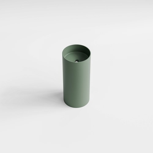 Sage Green Code Halo Villastone Freestanding Round Basin