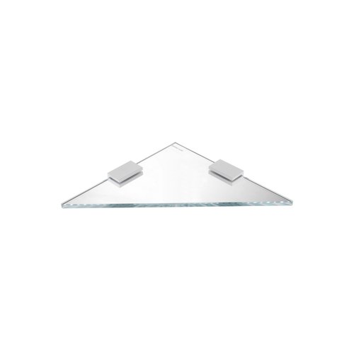 Matte White Versa Glass Triangle Shelf 250mm