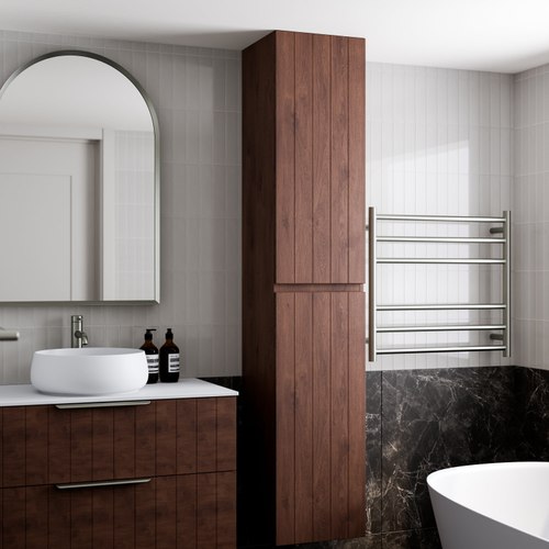 Walnut Lineare Coastal Tower Cabinet