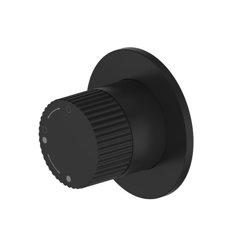 Matte Black Nature Lineare Shower Diverter | Textured Handle