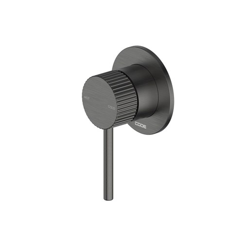 Gunmetal Nature Piper Shower Mixer | Textured Handle