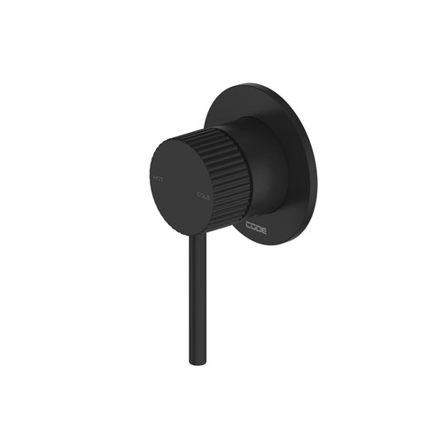 Matte Black Nature Piper Shower Mixer | Textured Handle