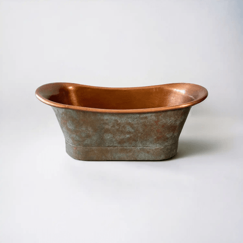 Hammered Vert De Gris Antique “Hammered Vert de Gris” – Copper Bath