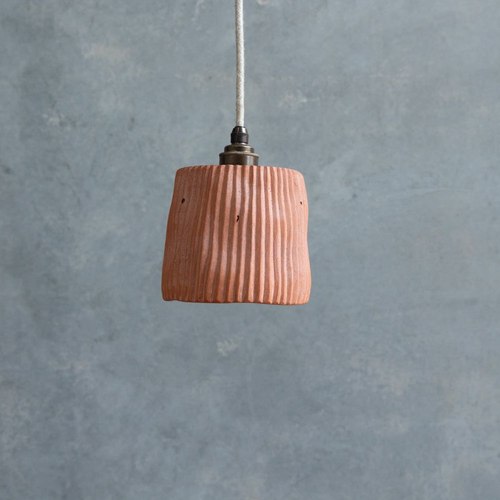Terracotta Small Wavy Pendant