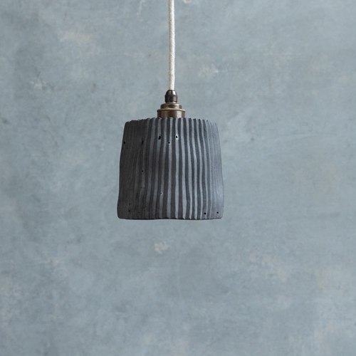 Charcoal Small Wavy Pendant