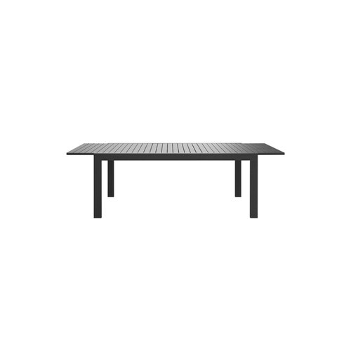 Dark Grey Cumulus Aluminium Outdoor Patio Extension Dining Table 180-240 X 100cm