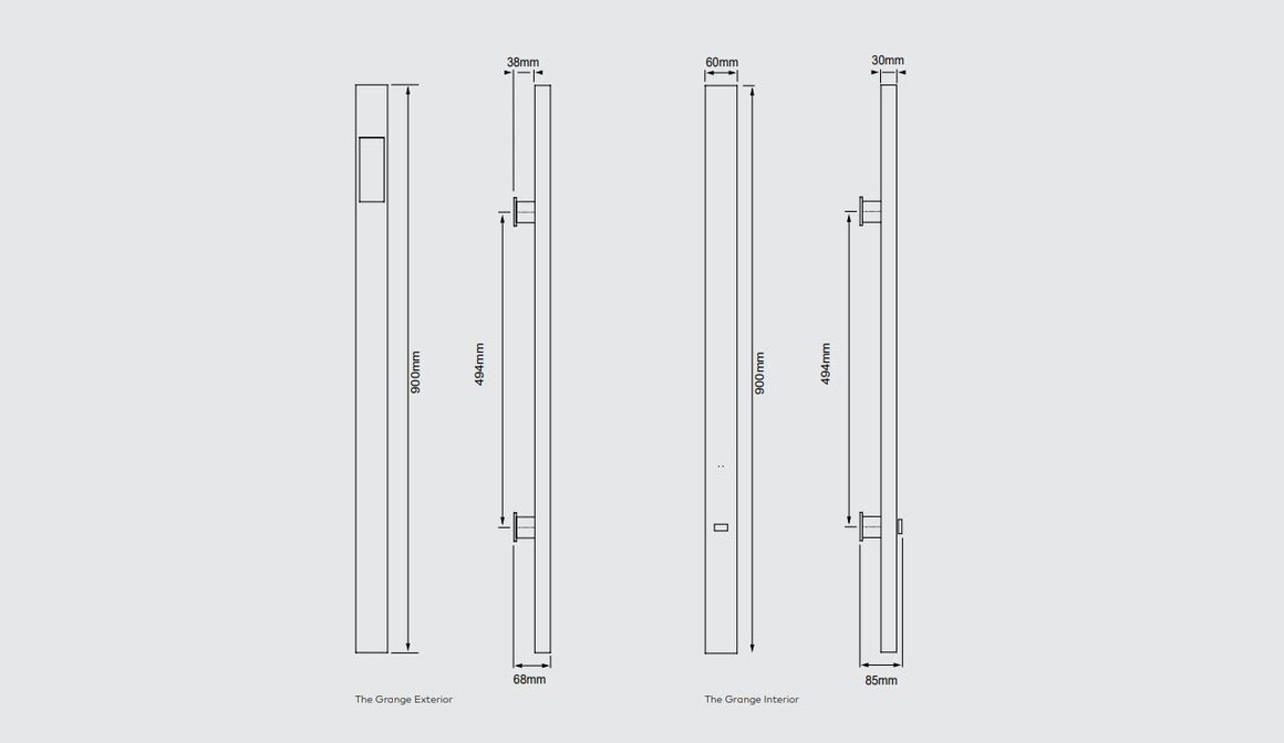 Dormakaba The Grange Smart Door Pull Handle and Lock SSS works with ...