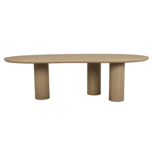 Natural Oak Soren Liv | Seb Curve Dining Table (8 Seater)