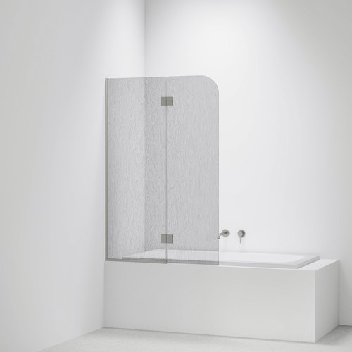 Brushed Nickel Code Allure Bath Screen Range | 550 + 450W