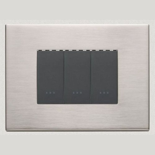 Brushed Nickle Vimar Eikon Exe Light Switches | Painted Metal