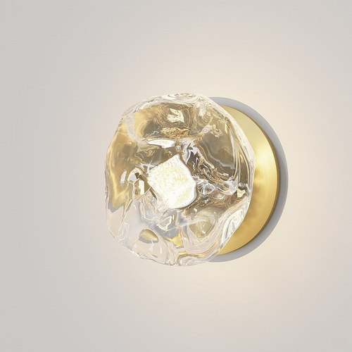 Brass finish Flo Round Wall Light