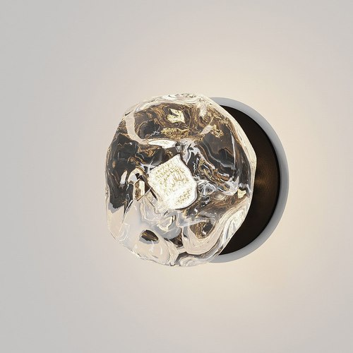 Matte Black Flo Round Wall Light