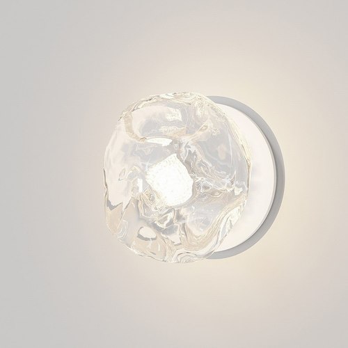 Matte White Flo Round Wall Light