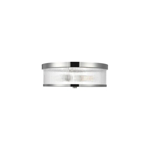 Polished Nickel Visual Comfort Studio Geneva Flush Mount