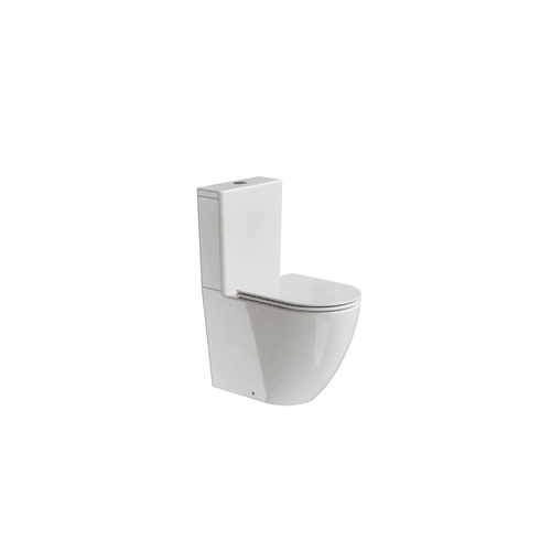 Gloss White Flow Typhoon Overheight BTW Toilet Suite | Gloss White