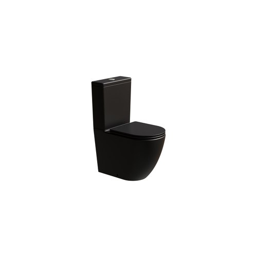 Matte Black Flow Typhoon Standard BTW Toilet Suite