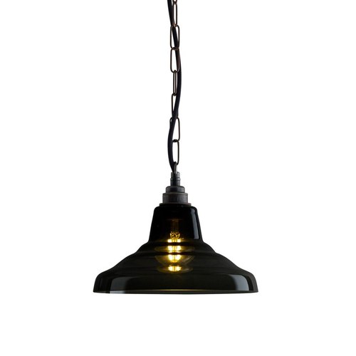 Black Glass School Pendant