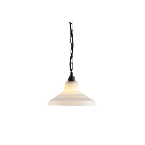 White Glass School Pendant