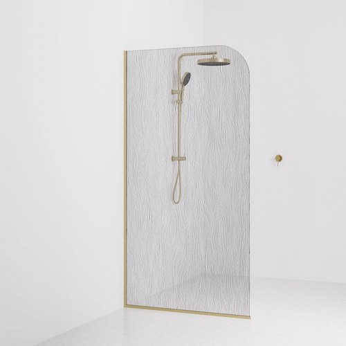 Brushed Brass Code Allure Shower Screen Glass Range| 1050mm