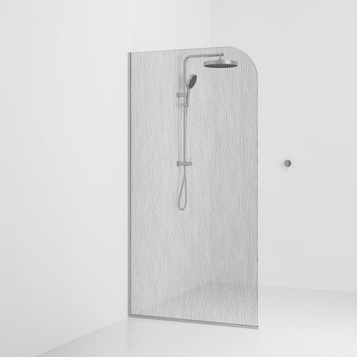 Brushed Nickel Code Allure Shower Screen Glass Range| 1050mm