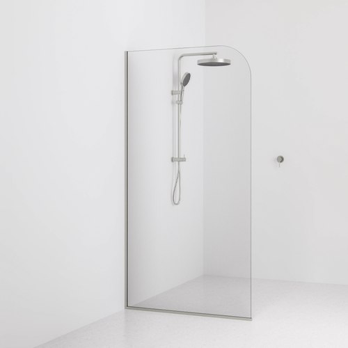 Brushed Nickel Code Pillar Shower Screen Glass Range | 1050MM