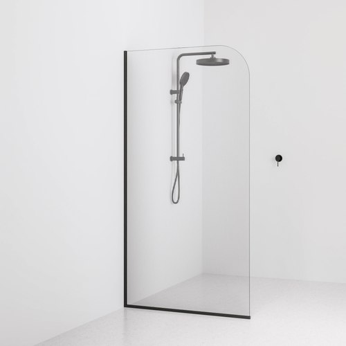 Gunmetal Code Pillar Shower Screen Glass Range | 1050MM