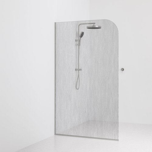 Brushed Nickel Code Allure Shower Screen Glass Range | 1200mm