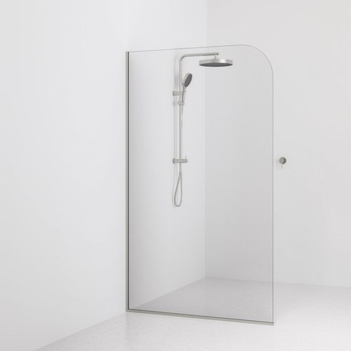 Brushed Nickel Code Pillar Shower Screen Glass Range | 1200MM