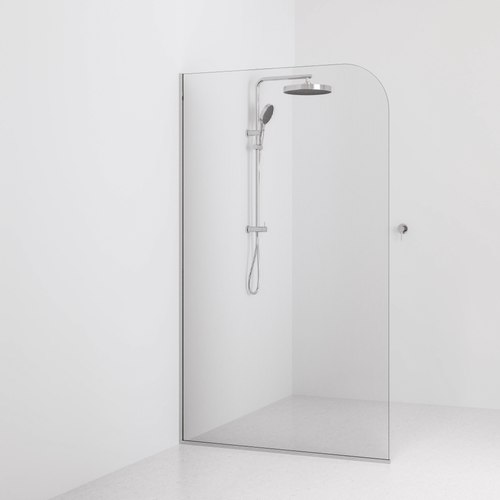 Chrome Code Pillar Shower Screen Glass Range | 1200MM