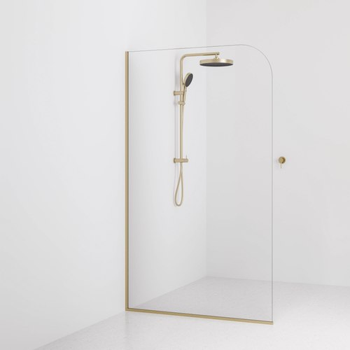 Brushed Brass Code Super Clear Shower Screen Range | 1200mm