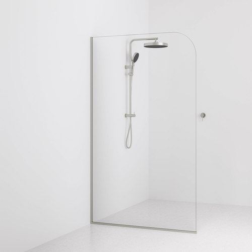 Brushed Nickel Code Super Clear Shower Screen Range | 1200mm