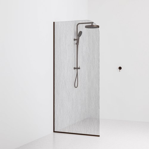 Brushed bronze Code Allure Shower Screen Glass Range | 900mm