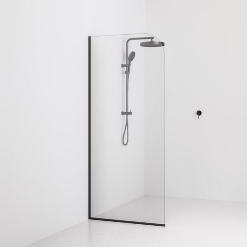Gunmetal Code Pillar Shower Screen Glass Range | 900mm