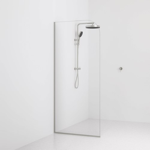 Brushed Nickel Code Super Clear Shower Screen Range | 900mm