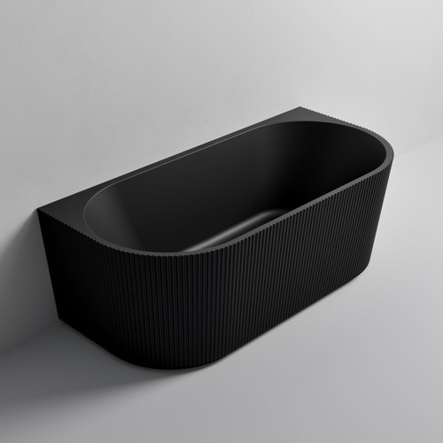 Matte Black Endura Acrylic Piper 1670 Back to Wall Bath