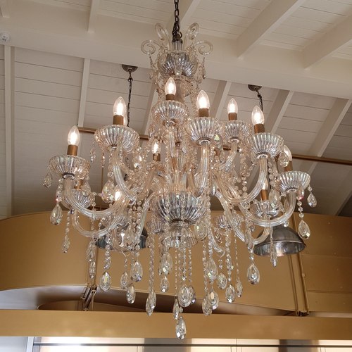 Antique Brass/Clear Crystal Hera 15 Light Chandelier