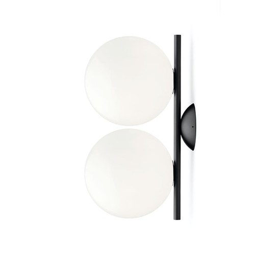 Black IC Ceiling/Wall Mount Double