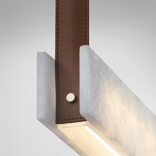 Brown Slate Linear Pendant Light