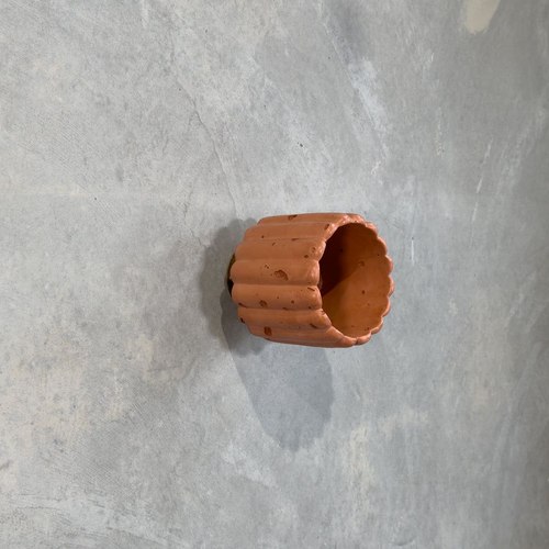 Terracotta Small Fluted Wall Light with Batten Holder