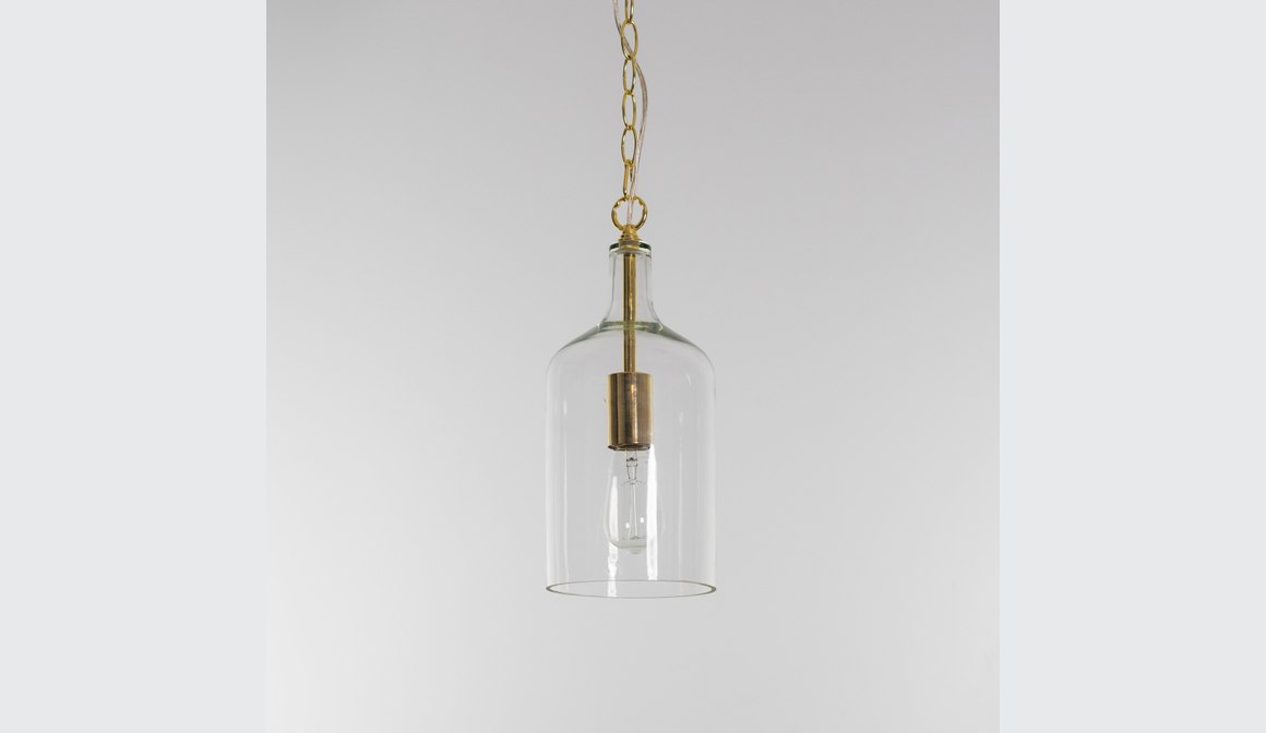 Glass Jug Pendant Light Kendal Gold Ivory & Deene ArchiPro AU