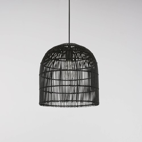 Black Sienna | Black Rattan Cane Wicker Pendant Light