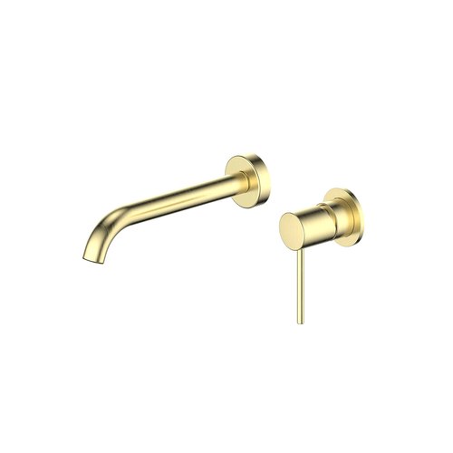 PVD Brushed Brass Gisele Wall Basin/Bath Mixer