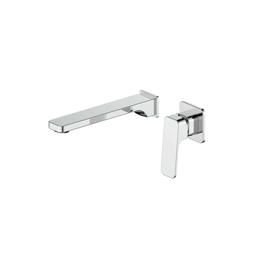Chrome Swept Wall Basin/Bath Mixer