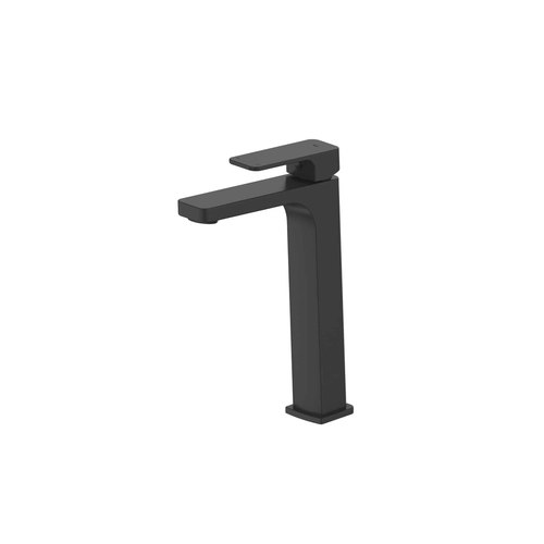PVD Matte Black Swept Tower Basin Mixer
