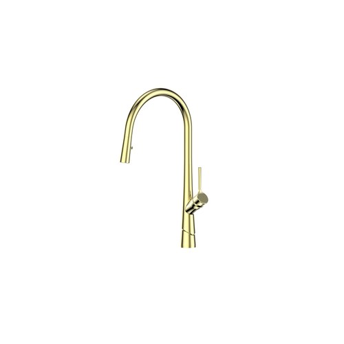 PVD Brushed Brass Lustro II Pull-Down Sink Mixer